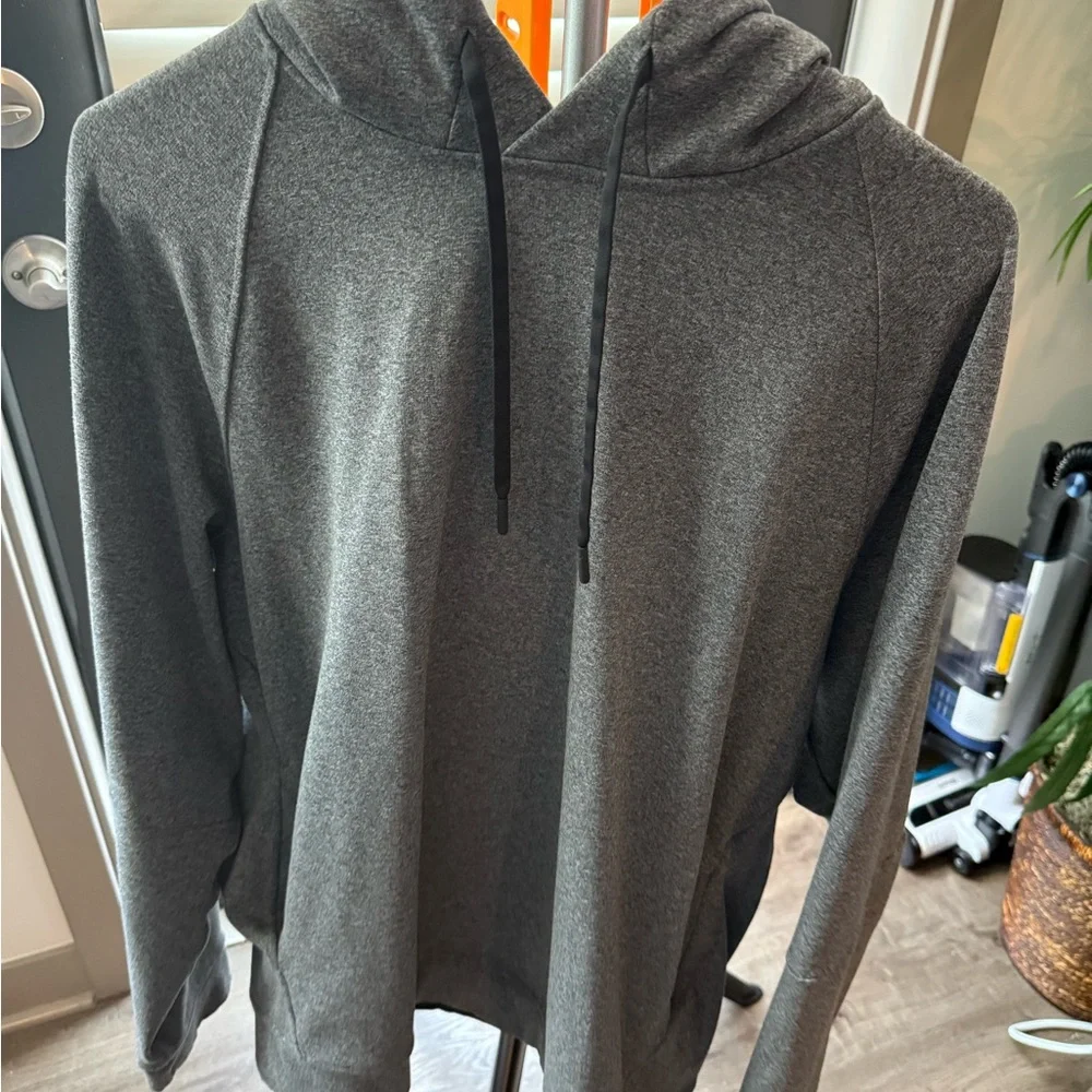 Lululemon Men's City Sweat Thermo Heathered Light Cast Gray Hoodie Shirt Large - Picture 6 of 11